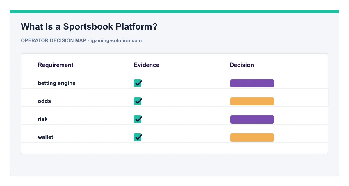 Decision map for What Is a Sportsbook Platform?